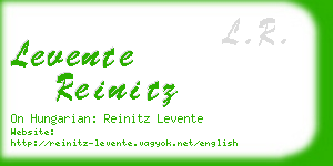 levente reinitz business card